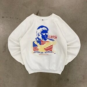 Vintage Bill Clinton 90s Presidential Inauguration American Reunion Crewneck XL